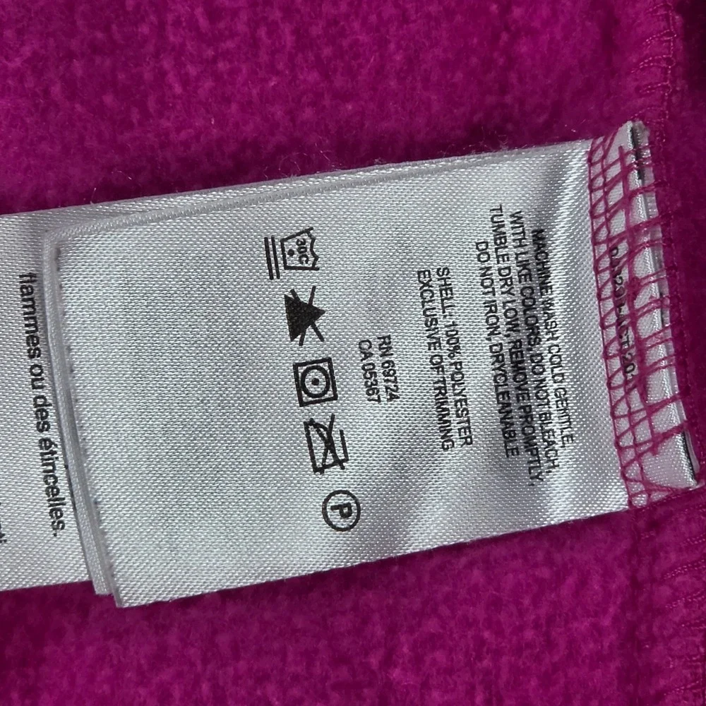 Columbia Fleece Hoodie Kids XXS Magenta Pink Excellent Full Zip Jacket